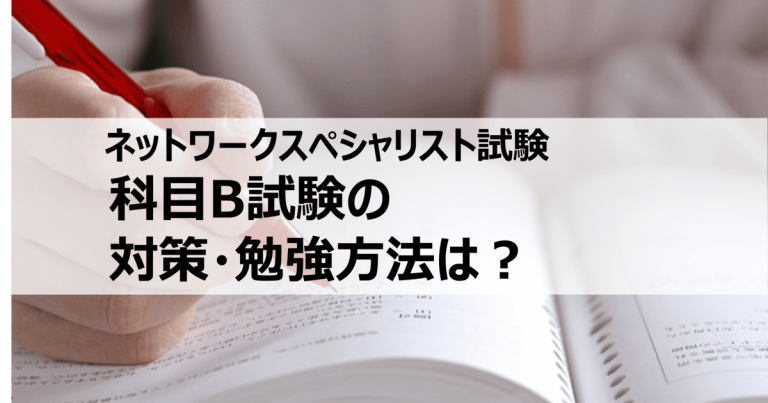 ネットワークスペシャリスト試験（ネスぺ）の難関・科目B試験の対策・勉強方法とは？